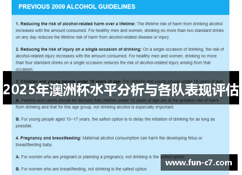 2025年澳洲杯水平分析与各队表现评估