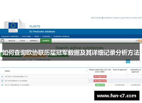 如何查询欧协联历届冠军数据及其详细记录分析方法